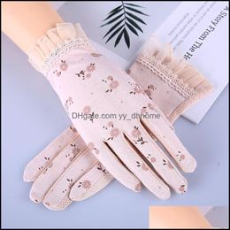 Five Fingers Gloves Mittens Hats Scarves Fashion Accessories Howfits Spring Summer Driving Women Touch Screen Uv Sun Against Short Thin C