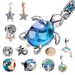 New High Quality Popular 925 Charm Sterling Silver Summer Ocean Collection Bead Charm for Original Pandora Charm Bracelet Jewellery Fashion Accessories Gift