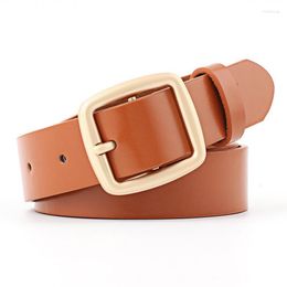 Belts Fashion Leather Women Metal Square Pin Buckle Belt Leisure High Quality Strap Waistband For Jeans Pants Wholesale Z30Belts Fred22