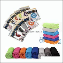 Towel Home Textiles Garden 30x80Cm Sport Cool Towels Fast Cooling Sports Exercise Cooler Running Outdoor Mountaineering Quick Dry Breathab
