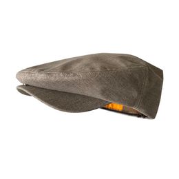 Berets Fashion Spring Autumn Men Hat Linen Visor Cap Casual Women Sboy Solid Flat Duckbill BJM75Berets