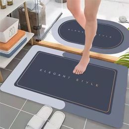 Bathroom Mat Absorbent Customize Modern Simple Non Slip Floor Plush Quick Drying High Qualit Home Oil proof Kitchen Bath 220401
