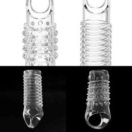 Nxy Cockrings 2pcs Male Chastity Cage Crystal Cock Rings Penis Sleeve Extender Enlargement Reusable Sex Toys for Men Adults 220505