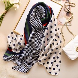 Silk soft beautiful scarf for ladies Brand silk scarfs luxury print long scarves summer women shading shawl