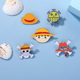 Pirate king Brooch animation hot blood alloy badge commemorating the king of navigation cartoon Luffy clothing accessories pin