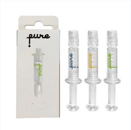 Wholesales useful liquid extractor 1ml Pure Glass Syringe concentrate container packaging