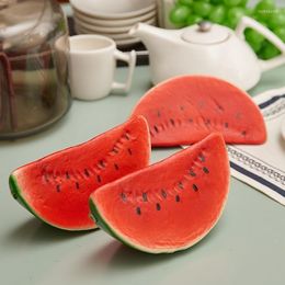 fake food UK - Party Decoration 1pc Artificial Lifelike Simulation Watermelon Slice Fake Fruit Toy For Home House Kitchen Food Phography PropsParty