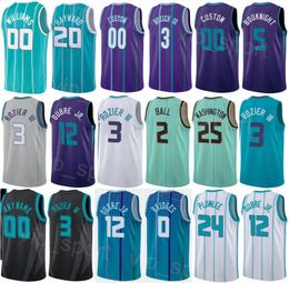 Screen Print Draught Pick Mark Williams Basketball Jersey Josh Minott Montrezl Harrell 8 Gordon Hayward 20 Isaiah Thomas 4 Miles Bridges 0 Cody Martin 11 Green Purple