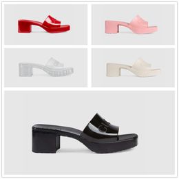 Sandálias Jelly Trends Designer Flip Flops Chinelos para Mulher Mulher Senhora Sapatos Altos