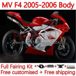 Bodys kit For MV Agusta F4 R312 750S 750 1000 R CC S 1000CC 05-06 Bodywork 154No.13 312 1078 S 1+1 312R 750R 1000R Cowling 2005 2006 MA MV F4 05 06 OEM Fairings white flames