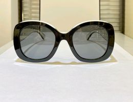 Oversize Square Sunglasses Shiny Black Dark Grey Lens Women Sun Shades Gafas de sol with Box