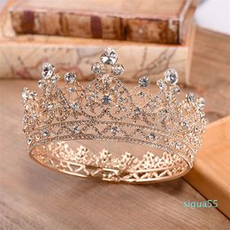 wholesale-Vintage Bridal Tiaras Accessories Gold/Silver Colorful Crystals Princess Headwear Stunning Wedding Tiaras And Crowns