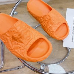 Designer Women Slides Sandal Flat Mule Slipper Patent Canvas Beach Sandals Rubber Soles Summer Flip Flops with 0516