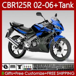 +Tank cover For HONDA CBR-125 CBR 125 R CC 125R 2002-2006 Bodywork 124No.152 CBR-125R 125CC CBR125R Blue black 02 03 04 05 06 CBR125RR 2002 2003 2004 2005 2006 OEM Fairing