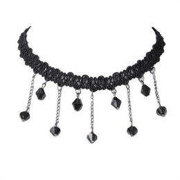 Samt-Choker-Halskette für Frauen, Vintage-Sexy-Spitzen-Halskette mit Anhängern, Gothic-Mädchen-Halsschmuck, Zubehör GC1192