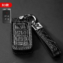 For Jaguar XFL E-PACE F-PACE XF XEL XJL F-TYPE Crocodile Leather Key Bag Protective Case Key Case For Car
