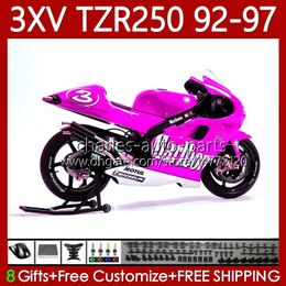 Body Kit For YAMAHA TZR250-R TZR250RR YPVS 3XV TZR250R 92-97 117No.134 TZR 250 TZR250 R RS RR 1992 1993 1994 1995 1996 1997 TZR-250 Glossy Pink 92 93 94 95 96 97 OEM Fairing