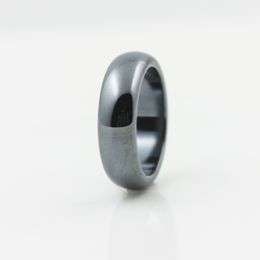 Men and Women Couples Fashion Jewellery Grade AAA Quality Smooth 6MM Width Flat Hematite Rings