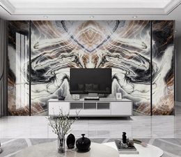 Custom Mural Wallpaper Modern minimalist HD atmospheric marble tile light luxury background wall