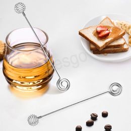 Stainless Steel Honey Jam Stirring Rod Kitchen Tools Syrup Honeys Spoon Stick Long Handle Cream Stir Sticks Baking Tools BH6564 WLY