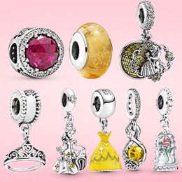 brand new sterling silver fashion charm womens jewelry beads pendants available as diy bracelets and necklaces free wholesale shipping