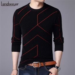 Autumn Winter Fashion Brand Clothing Pullover Mens Sweaters O Neck Slim Fit Breathable Solid Colour Sweaters For Men 201126