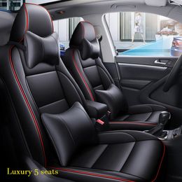 Custom Brand Car Seat Covers For Volkswagen Tiguan VW 13 -18 Years Waterproof With rear armrest Zipper Interior decoration