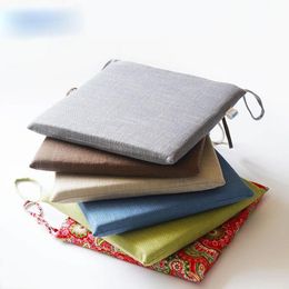 Cushion/Decorative Pillow Solid Color Linen Cotton Japanese Style Simple Tea Table Cushion Home Office Restaurant Comfortable Chair CushionC