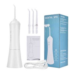 Oral Irrigators Adults Electric Irrigator Portable Water Flosser USB Rechargeable 230ML Tank proof Teeth Clean 220510