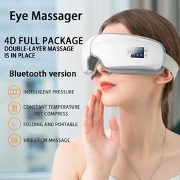 4d Smart Airbag Vibration Eye Massager Care Instruments Heating Bluetooth Music Relieves Fatigue and Dark Circles