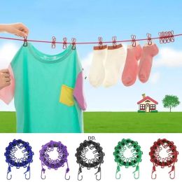 Portable Laundry Products Clothesline Windproof Clothes Rope Drying Rack Cloth Hanging Line Outdoor Camping Travelling Indoor