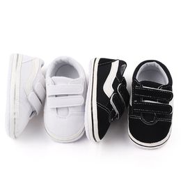 Newborn Shoes Boys Girls First Walkers Crib Soft Bottom Kids Lace Up PU Prewalker Sneakers