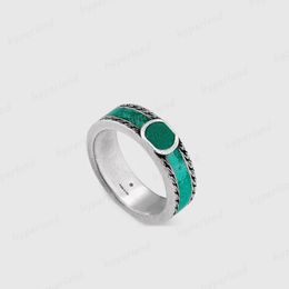 Enamel Rings Mens Womens Love Engagement Ring Designer Jewelry Vintage Letter 925 Silver Rose Gold Rings Couple Titanium Steel G Ringe NICE