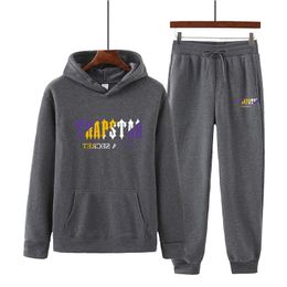 Spring Autumn Designer Tracksuits 2022 New Brand TRAPSTAR Printed Sportswear Men 15 Colours Warm Two Pieces set Loose hoodie sweatshirt pants Hoodie jogging