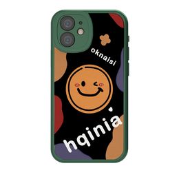 iphone housings UK - Smile Face Cellphone Cases For iPhone 11 12 13 14 Pro Max X Xr Mini Xs 6S 7 8 Plus Soft TPU Scratch Resistant Case Shockproof Anti Yellowing Back Cover Customized Housings