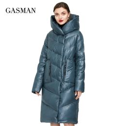 Gasman Fashion Warm Parka Женская зимняя куртка с длинной толстой одеждой женская бренда бренд Puffer Down Down Plus Size 206 201127