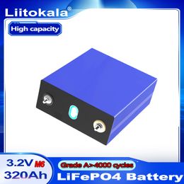 16PCS LiitoKala 3.2V 310Ah 320Ah LiFePO4 battery pack DIY 4S 12V 24V Motorcycle Electric Car Solar Inverter batteries