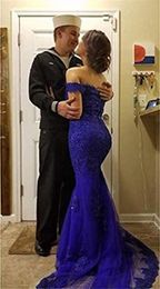 Red Long Prom Dresses Mermaid Off The Shoulder Beaded Lace Backless Appliques Formal Party Gown Evening Dresses Plus Special Occas2343