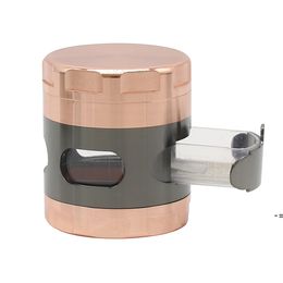 Grinders With Drawer Smoking Accessories Metal Smoke Crusher Diameter 63mm Four Layer Tobacco Grinder GCE13789