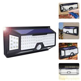 Solar Wall Lights for Garden Parking 136 Led Illumination Outdoor Waterproof Solar Security Lamps