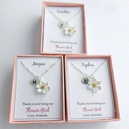 customize any quote name will you be my initial necklace personalize wedding flower girl proposal gifts bracelets 220704