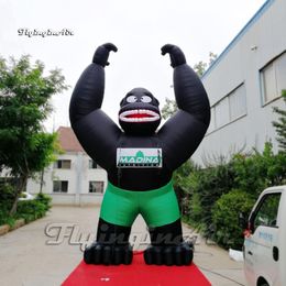 Customised Advertising Inflatable Chimpanzee Air Blow Up Animal Model Strong Gorilla Black Baboon For Outdoor Event