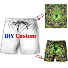 3D Print Diy Custom Design Mens Womens Printed Casual Beach Shorts Personalized Customized Trousers Fashion Pants Drop 220706