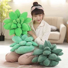 Cm Simulation Succulents Hugs Room Decor Filled Creative Pickled Flowers Cushion Soft Doll For Birthday gift J220704