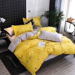 HSMLTKC Bedding Set Comforter Bedding Sets Roupa De Cama Bed Sheet Juego De Cama Bed Sheets And Pillowcase Endredom Twin Bed Set T200409