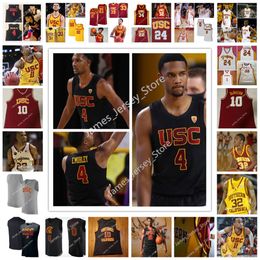 Mens Custom USC Trojans Stitched Basketball Jersey Kevin Porter Jr. 13 Charles OBannon Jr. 3 Elijah Weaver 33 J'Raan Brooks 34 Victor Uyaelunmo 31 Nick Rakocevic Jerseys