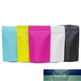 50pcs Big Sizes 5 Colours Aluminium Foil Mylar Zip lock Bags Coffee Food Powder Storage Package Bag Zip Lock Stand up Matte Pouches