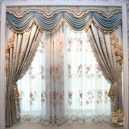 Curtain & Drapes Customised European-style Curtains Living Room Luxury Atmosphere Villa American Style Bedroom Dining French StyleCurtain