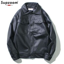 Arrival Spring Motorcycle Loose Youth Casual Pu Coat Students Synthetic Leather Jacket Men Turndown Collar 220816