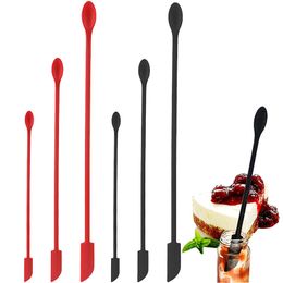 Mini Silicone Spatula Jar Bottle Scraper Food Grade Heat Resistant Free Silica Long Handle Jam Spatulas Kitchen Gadgets